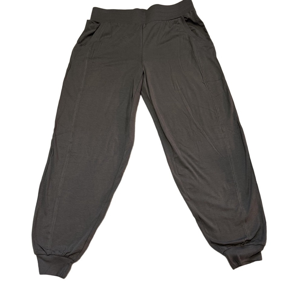 Anybody Cozy Knit Gray Jogger Pants Size XS Side Pockets Elastic Waist NEW